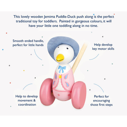 Jemima Puddle-Duck Wooden Push Along