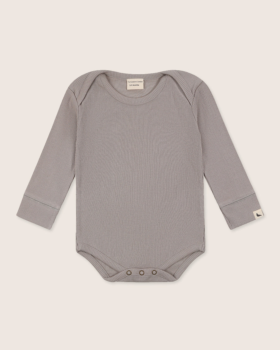 Rib Bodysuit - Grey