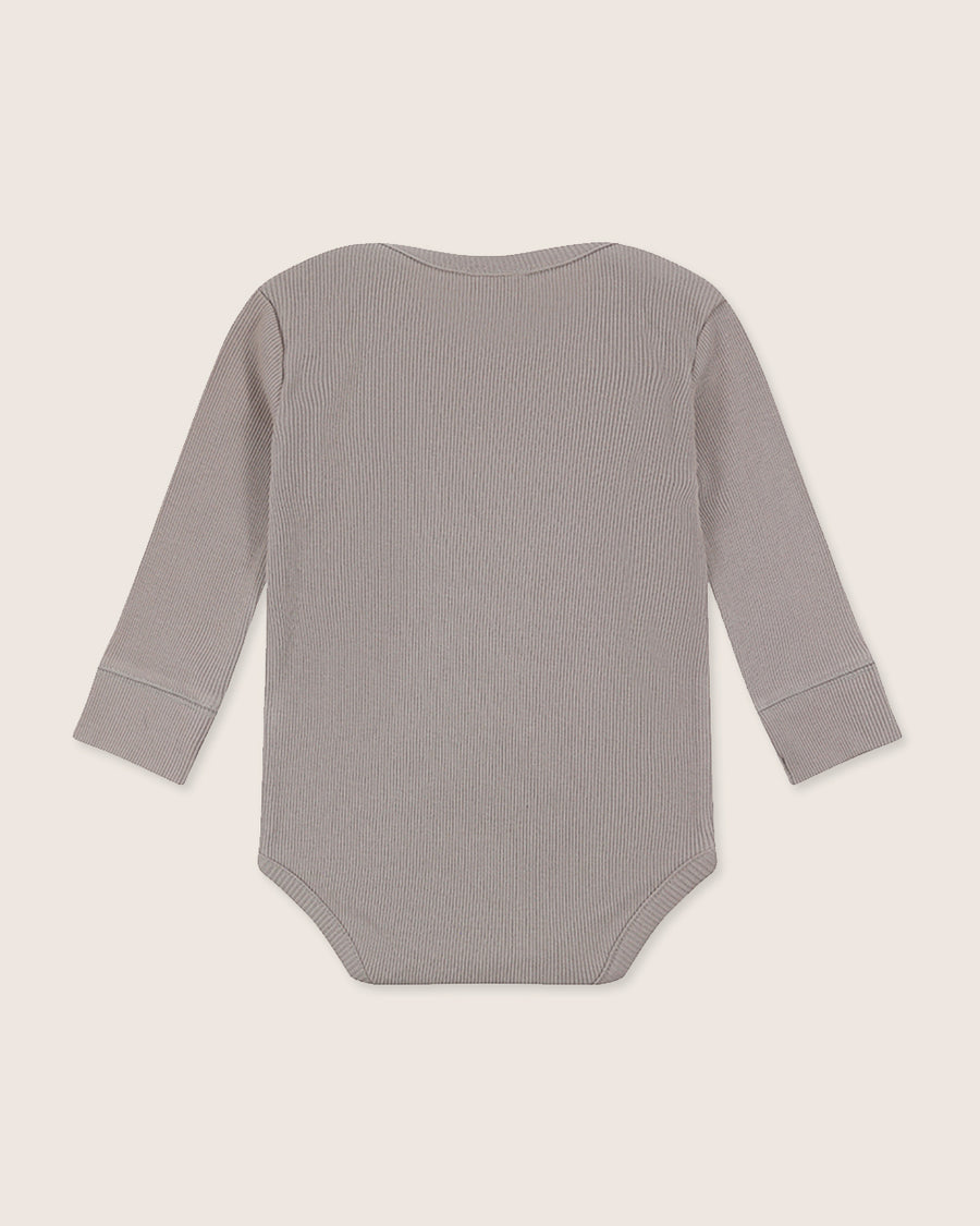 Rib Bodysuit - Grey