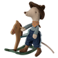 Maileg mouse, cowboy and rocking horse