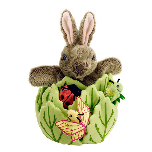 Rabbit in a Lettuce Hide-Away Puppet