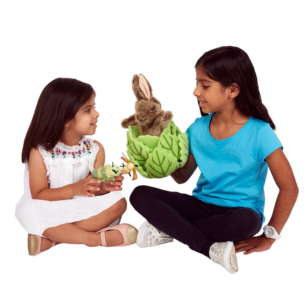 Rabbit in a Lettuce Hide-Away Puppet
