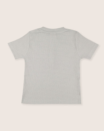 Textured T-shirt & Shorts Set