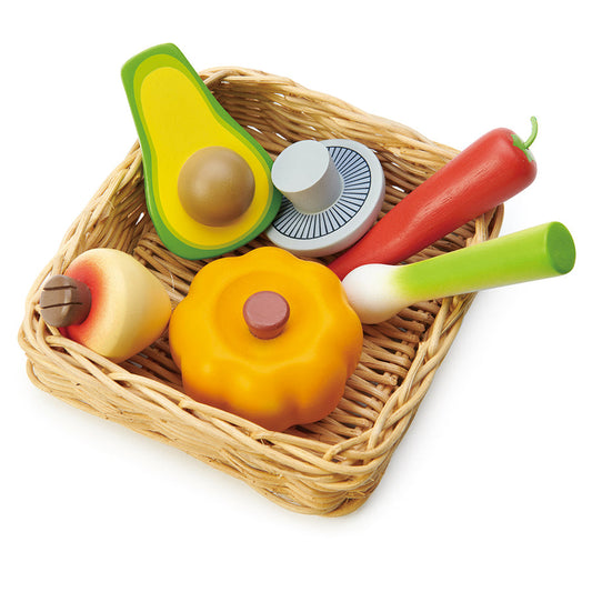 Veggie Wooden Food Basket