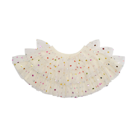 Vanilla Spot Tulle Cape