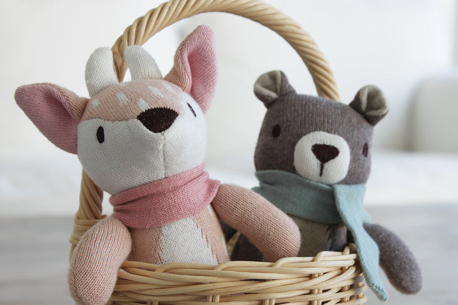 Knitted Animal Gift Set with Gift Box