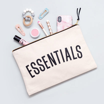“Essentials” Extra Large Canvas Pouch