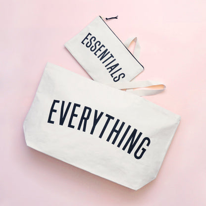 “Essentials” Extra Large Canvas Pouch