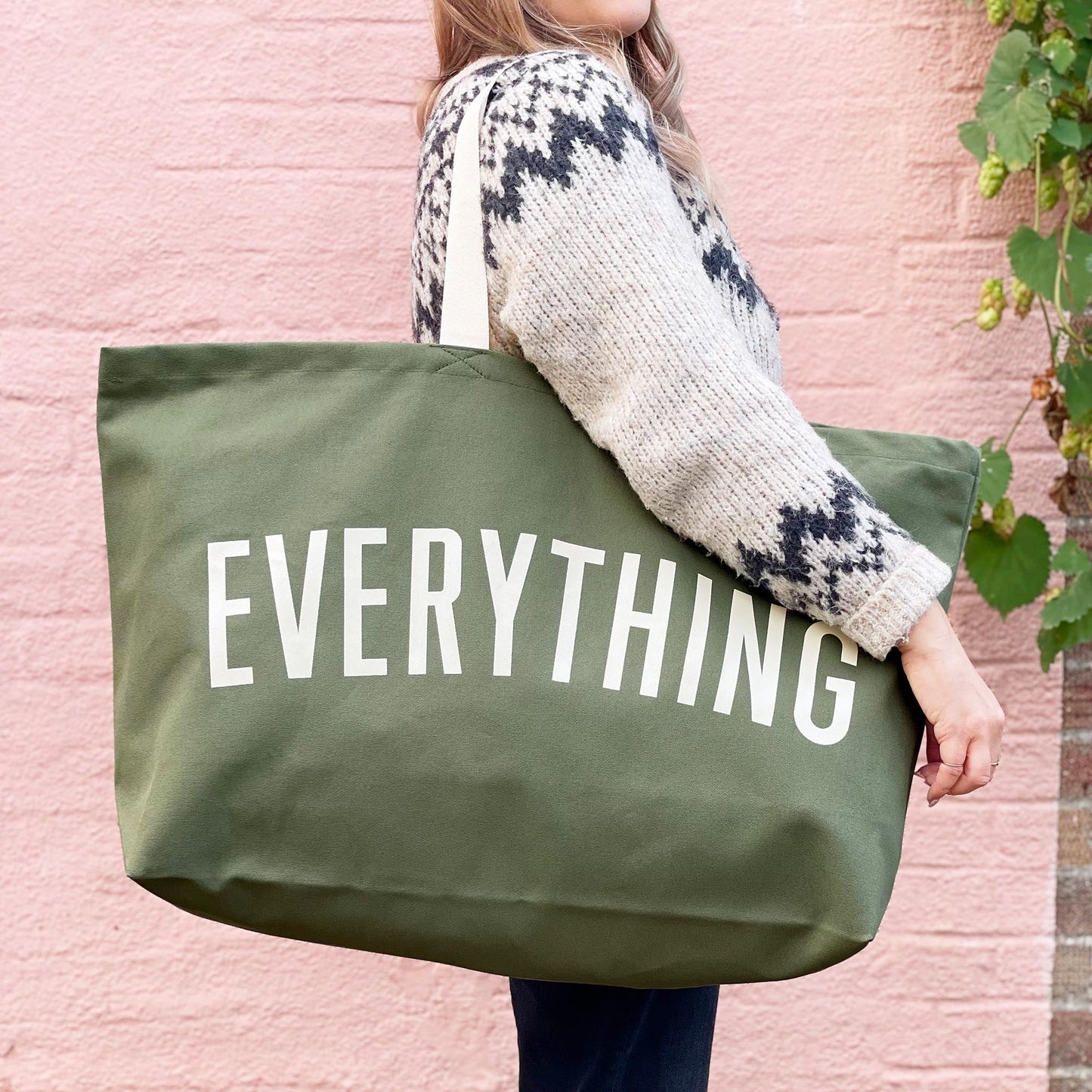 “Everything” Olive Green Really Big Bag