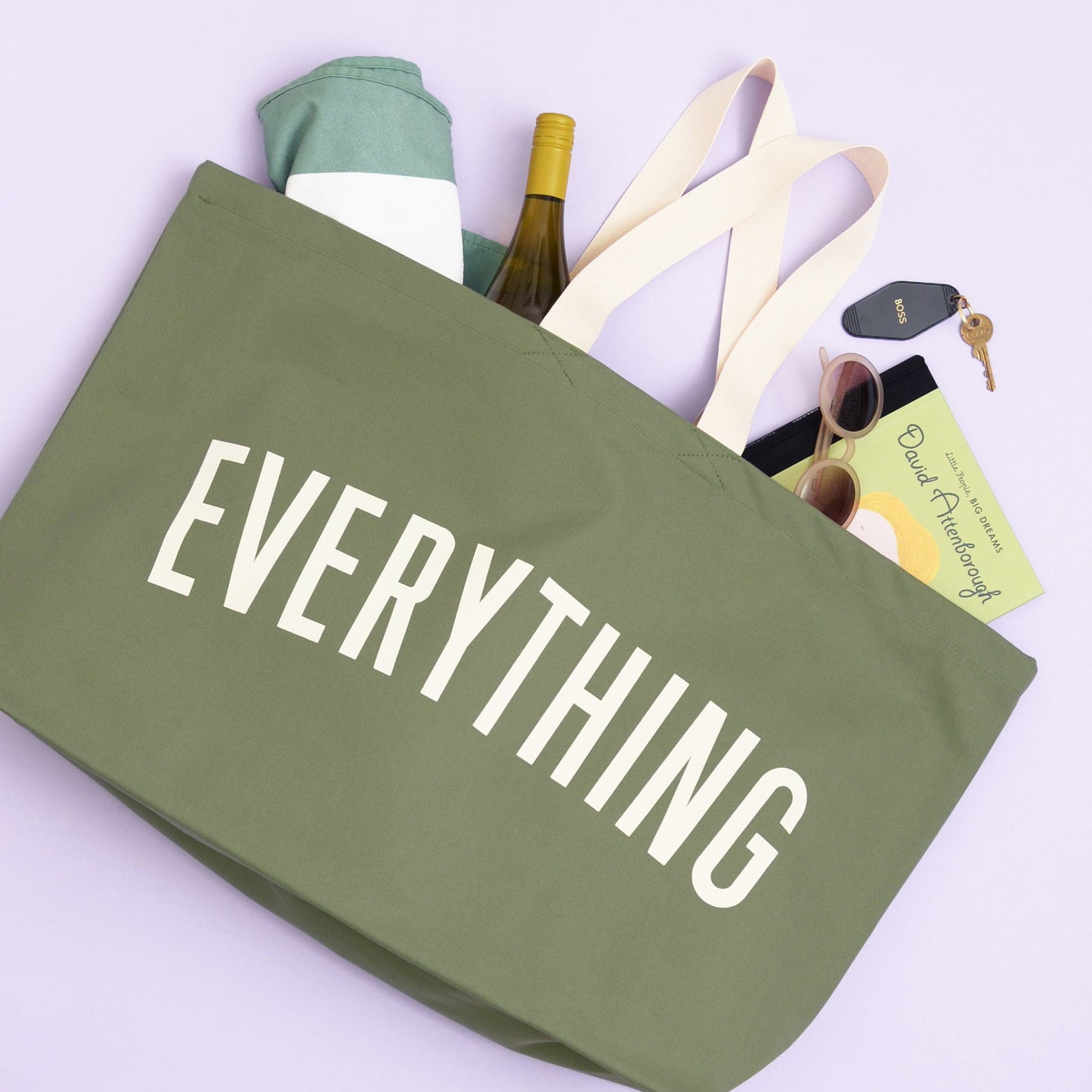 “Everything” Olive Green Really Big Bag