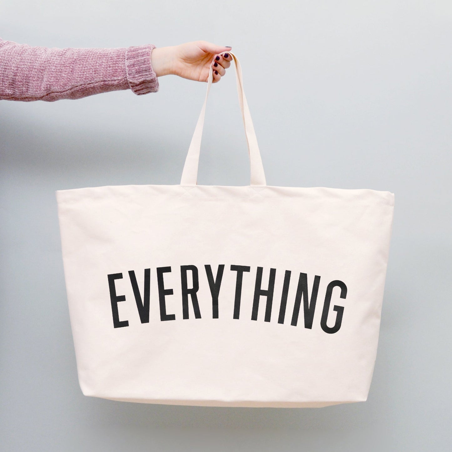 “Everything” Natural Canvas Really Big Bag