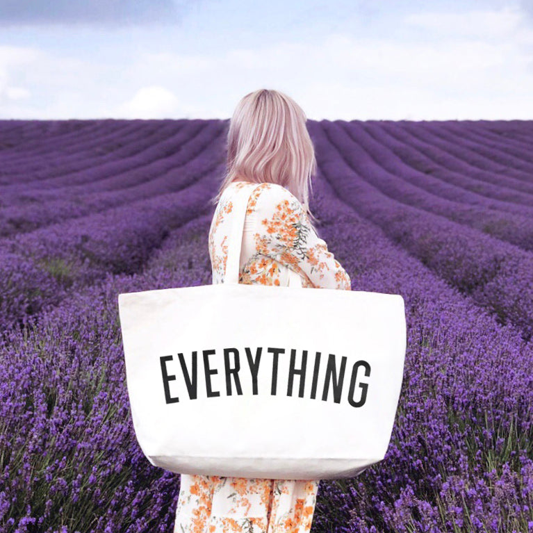 “Everything” Natural Canvas Really Big Bag