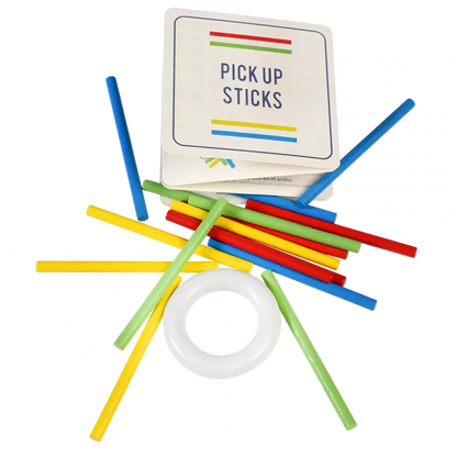 Wooden Pick Up Sticks in a Tin