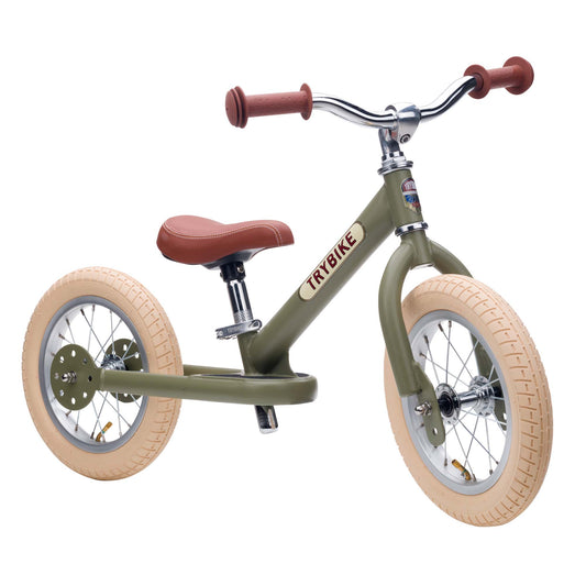 TryBike Steel Balance Trike - Vintage Green