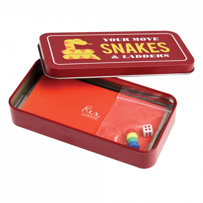 Snakes and Ladders Game in a Tin