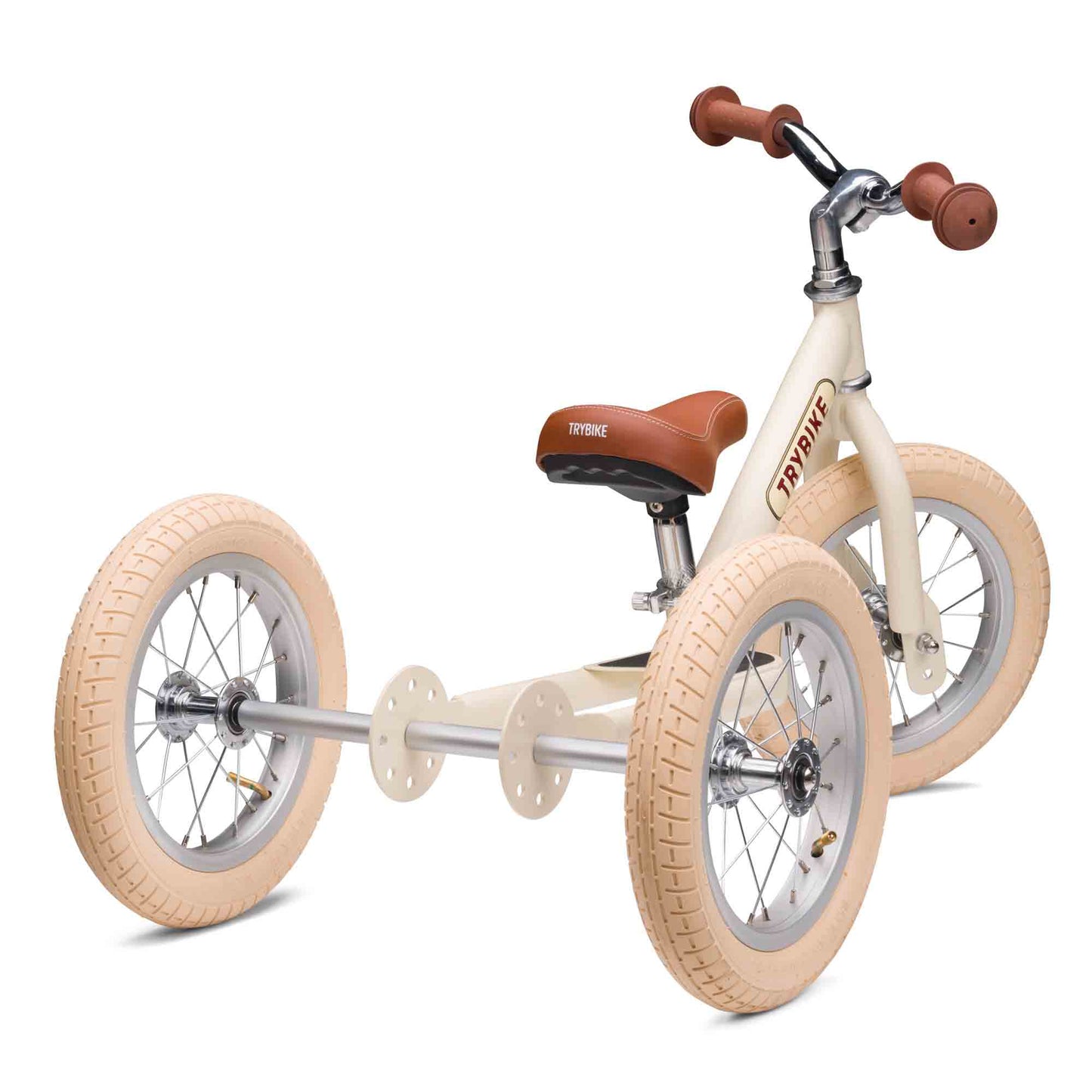 TryBike Steel Balance Bike & Trike - Vintage Cream