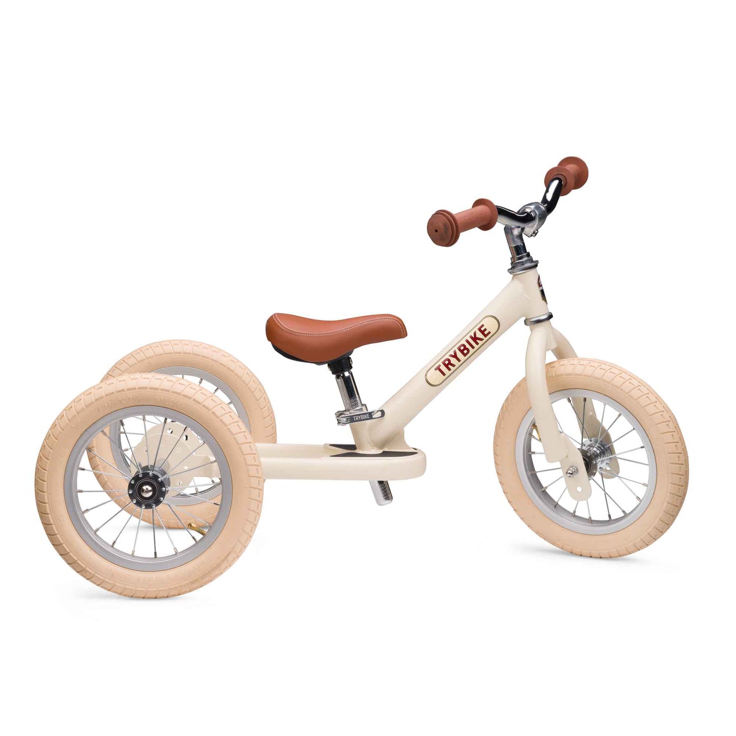 TryBike Steel Balance Bike & Trike - Vintage Cream