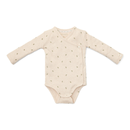 Little Dutch Long Sleeved Romper - Green Leaves