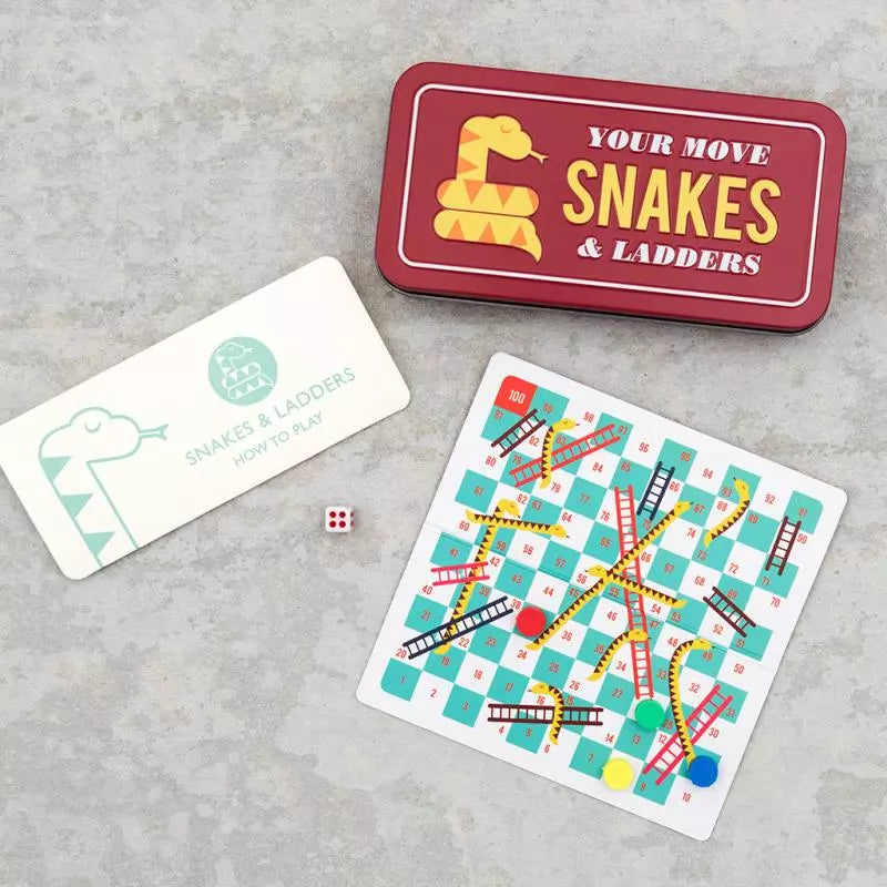 Snakes and Ladders Game in a Tin