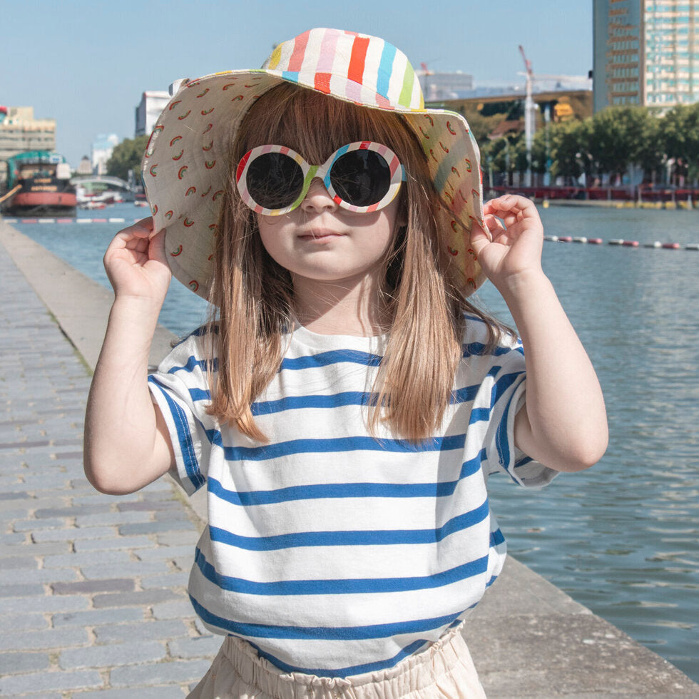 Vintage Rainbow Stripe Sunglasses