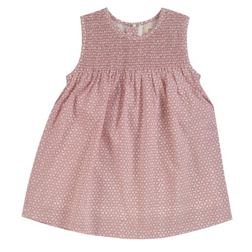 Sleeveless Smock Dress - Pink - Bizzybods