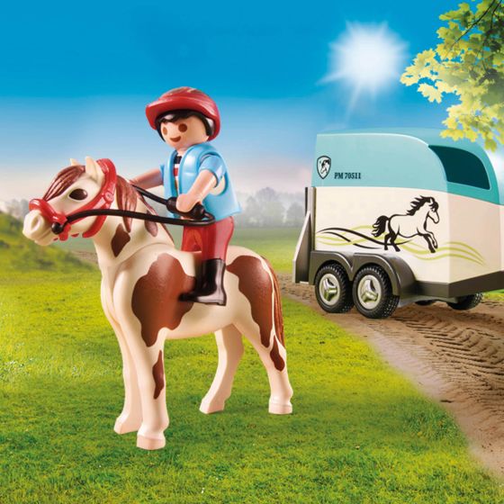 Country - Car With Pony Trailer